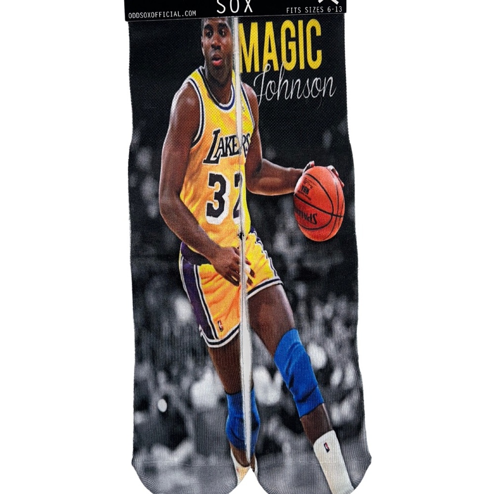 Magic Johnson Lakers Basketball Socks